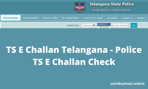 TS E Challan Telangana - Police TS E Challan Check